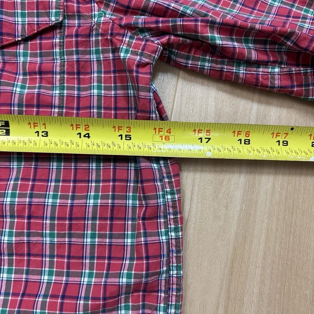 Vintage Polo Ralph Lauren Boys Small (8) Western Plaid Pearl Snap Long Sleeve